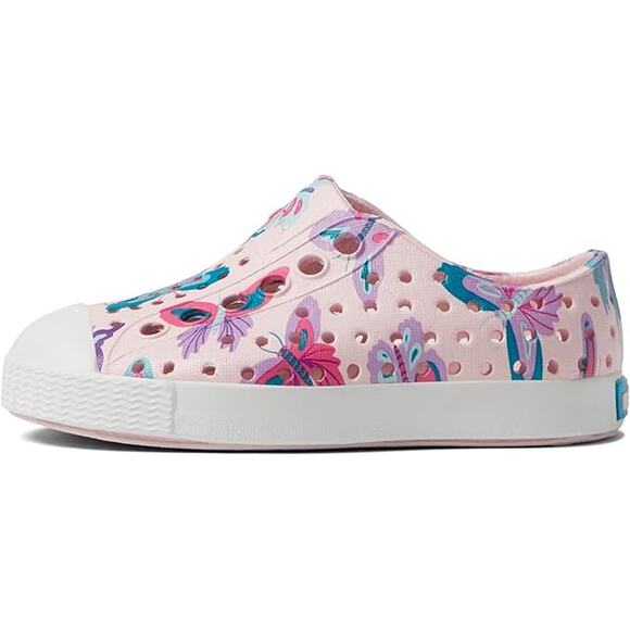 Native Kids' Girl's Pink Jefferson Butterfly Print Slip On Sneaker Shoes Size 13 - Picture 2 of 10